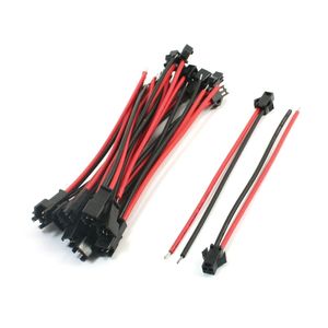 Black Red 13cm JST SM 2 Pins Jack Male to Female Wire Cable LED Strip Light Connector for Arduino sm 2p connector