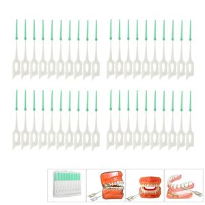 Adults Interdental Brushes Clean Between Teeth Floss Brushes Toothpick ToothBrush Dental Oral Care Tool PP+TPE 40Pcs box Soft