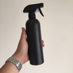 500 мл / 16oz Дезинфицирующее Алкоголь Refillable Распылителем большой емкости черный цвет пластиковой упаковки бутылок для очистки Ароматерапия