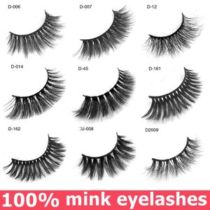 3D Mink False Eyelashes Eye makeup Extension 100% Real Mink Natural Thick False Fake Eyelashes Eye Lashes Makeup 3 pairs box dropshipping