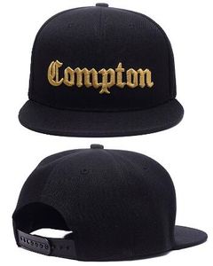 Sıcak Noel Satış Moda Ssur Snapback Compton Siyah Şapkalar Erkek Kadın Moda Ayarlanabilir Snapbacks Kapaklar Yüksek Kaliteli Sokak Şapkası Kapağı