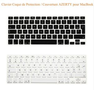 İngiltere / AB Clavier Azerty Silikon Klavye Kapak Cilt Macbook Pro Hava Retina Için 13 '' inç A1342 A1369 A1466 A1278 A1425 A1502 Klavye Filmi