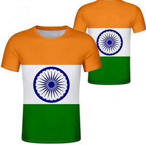 Индия футболка diy бесплатно на заказ имя номер ind футболка национальный флаг хинди страна Республика индийский колледж печати фото одежда