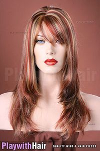 Классические шелковистые слоистые длинноволосочные волосы с красной блондинкой длинные волнистые парики волосы