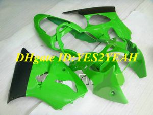 Motorcycle Fairing Kit para Kawasaki Ninja ZX6R 636 00 01 02 ZX 6R 2000 2001 2002 ABS Top Green Fairings Set + Presentes KH08