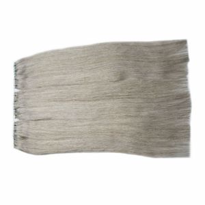 Серебряный серый бразильский девственницы человека ExtensionsTape волос 300g клейкая лента для наращивания волос 120pc кожи утка бесшовные серый ленты расширения