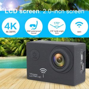 Ultra HD 4K Su Geçirmez WIFI Spor Kamera 2.0 Inç Ekran 170 Derece Geniş Açı Eylem Kamera 1600MP 30M Su Altında Kamera