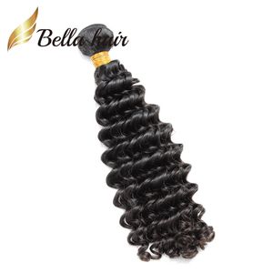 Коллекция Queen Deep Wave Wavy Hair Lean Плетения Плетения 1 ПУНКТА Сделки 10-24-дюймового необработанного бразильского густого конца