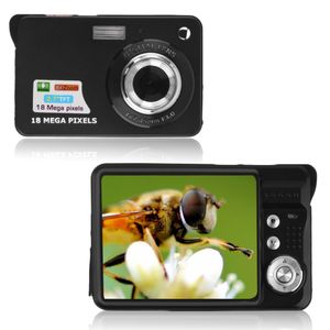 Freeshipping preto 9.5 * 6 * 2.5 cm tf cartão JPEG / AVI CMOS Senor 2.7 '' TFT LCD HD 720 P 18MP Câmera Digital Filmadora 8x Zoom Anti-shake EUA