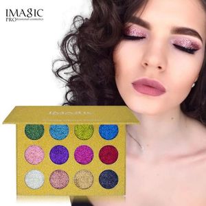 Drop shipping IMAGIC Glitter Iniezioni Glitter pressati Ombretto singolo Diamond Rainbow Make Up Cosmetic Eye shadow Magnet Palette