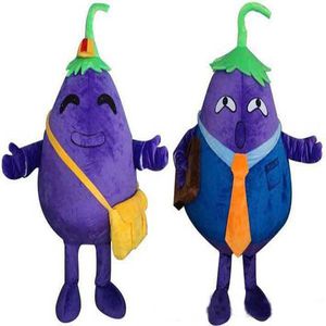 Sıcak Meyveler Sebzeler Patlıcan Maskot Kostümleri Tam Kıyafetler Noel Sebze Kostümü Yetişkin Çocuklar Boyut Süslü Cadılar Bayramı Parti Elbise