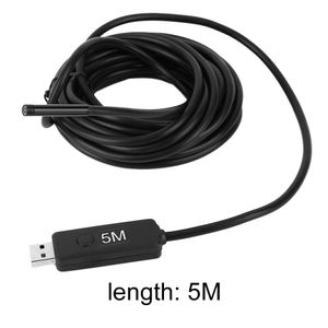 Freeshiping Su Geçirmez HD 5 M 5.5mm Endoskop Mini USB Kamera Borescope Fotoğraf Yakalama Muayene Kapsamı 6 Beyaz Android Telefon PC için LED Tüp