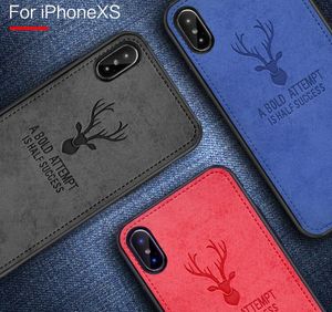 Ткань Олень Оригинальный Телефон Чехол Для iPhone XS MAX XR X 7 8 Plus Чехол для iPhone 6S Plus Назад Противоударный Мягкие Чехлы Новый горячий продавать Чехол 50 шт