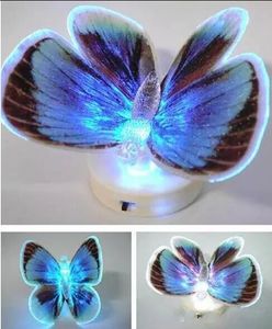 Parti Dekorasyon Renkli Fiber Optik Kelebek Nightlight Düğün Odası için Kelebek Gece Işık LED