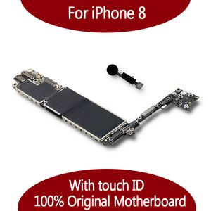 Оригинальная материнская плата для iPhone 8, 64 ГБ, 256 ГБ, с отпечатком пальца, системная материнская плата iOS с разблокировкой Touch ID