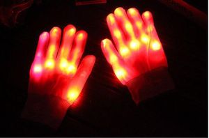 Rave Eldiven Eldivenleri Yanıp sönen Parmak Aydınlatma Eldiven parti LED Işık göster Toptan Cadılar Bayramı partisinde eldiven Hayalet pençe eldiven eldivenler