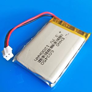 Model 603450 3.7V 1200mAh Lityum Polimer Li-Po Şarj Edilebilir Pil JST PH 2.0 2pin DVD PAD cep telefonu GPS Kamera E-kitap