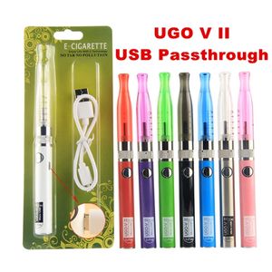 Vaper E Cigarette Micro USB Vape Pen UGO V II Battery eGo T Passthrough eVod H2 Vapes Atomizer eCigs Vaporizer Blister Packs Kit