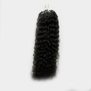 10quot 14quot 18quot 22quot 24quot 7a Micro Loop Бразильские наращивания 100G Девственные вьющиеся китайские волосы Micro Loop Hair Ext1880935