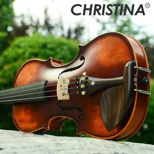 İtalya Christina Stradivari V02 Keman 4/4 Violino 3/4 Antika Yüksek Dereceli El Yapımı Akustik Fiddle Yay Rosin Violon Paten String Enstrüman
