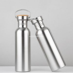 750 ml içme suyu şişesi paslanmaz çelik geniş ağız açık seyahat şişeleri spor döngüsü su ısıtıcısı araçları