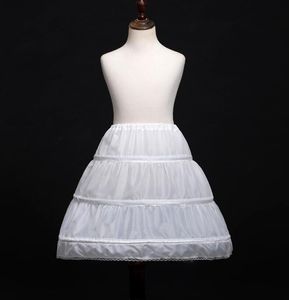 Son Çocuklar Petticoats Düğün Gelin Aksesuarları Yarım Kayma Küçük Kızlar Crinoline Beyaz Uzun Çiçek Kız Resmi Elbise Kirt 168c