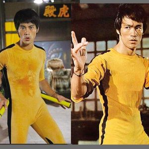 Ölüm Kostüm Jumpsuit Bruce Lee Klasik Sarı Kung Fu Üniformalar Jeet Kune Do Oyun Cosplay JKD