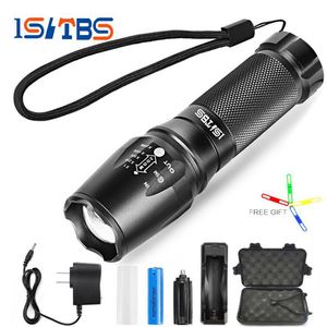 Big Promoção LEVOU Lanterna 5 Modos de 5000 Lumens Zoomable Ultra Brilhante CREE XM-L T6 LEVOU Tocha 18650 Bateria + carregador