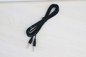 2m / 6ft Nero 3.5mm Connettori argentati Cavo audio AUX da maschio a maschio Per cuffie con altoparlante tramite DHL