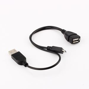 Кабель Micro USB -хост OTG с USB Power Male USB -кабель для планшетного ПК для Android Unversal Бесплатная доставка
