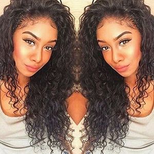 HD Dantel Ön İnsan Saç Perukları Derin Dalga Kesme Tam Doğal Malezya Remi Siyah Kadınlar Önceden Kapanmış% 130 Brezilya 360 Frontal Wig Diva1
