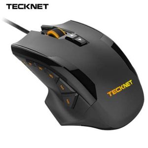 TeckNet 16400DPI Gaming Mouse Laser Mouse 10 Programmable Macro Button RGB Backlight 3 LED Light Modes Wired MMO Computer Mice