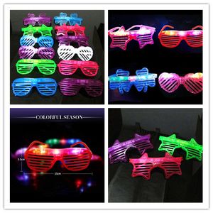 Горячие светодиодные очки мигают ставни формируют очки флэш -очки солнцезащитные очки танцы вечеринки фестиваль украшение