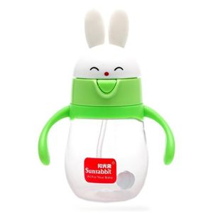 Sunrabbit BPA бесплатно натуральный полипропилен 260 мл 320 мл младенческой сок молоко вода бутылочка для кормления обучения сейф
