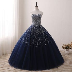 2017 Moda Sexy Cristal Ball Vestido Quinceanera Vestido Com Beading Sequin Tule Plus Size Sweet 16 Vestido Vestido debutante vestidos BQ117