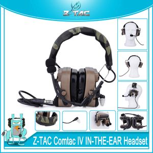 Z-TAC Taktik ZCOMTAC IV IN-EAR Kulaklık CIV Gürültü Avcılık Kulaklık Açık iletişim Softair C4 Mikrofon Kulaklık