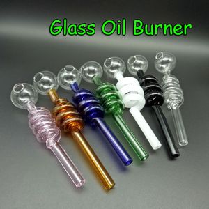 Новые 7 цветов Стеклянная вода труба дешевая прохладная боросиликатная пирекс стеклянная дымная труба.