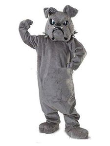 2018 Sıcak satış Serin Bulldog Maskot kostüm Gri Okul Hayvan Takımı Amigo Komple Kıyafet Yetişkin Boyutu