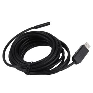 Freeshipping IP67 Impermeabile 5m USB Telecamera di ispezione endoscopio 6 LED bianchi 1/9 CMOS 7mm Lens Borescope Snake Tube Camera con P2P