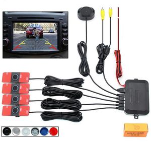 Car Video Parking Sensor Reverse Backup Radar Detector System 13mm Original Flat Sensors Can Connect Car DVD Monitor Rear Camera
