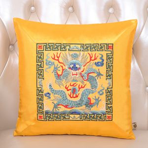 Patchwork Çin Nakış Vinç Lomber Yastık Saten Yastık Kılıfı Noel Vintage Dekoratif Yastık Kapakları Kanepe Sandalyesi 45x329a