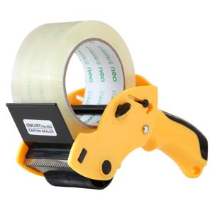QSHOIC Yellow strength sealing apparatus 60mm tape cutter(not include tape) Hand-held machine packaging tape machine