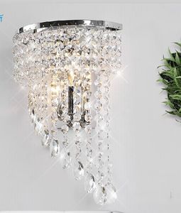 crystal Wall lamp K9 chandelier light E14 led bulb lamp living room bedroom bedside Fashion Sconce Hallway Hotels corridor