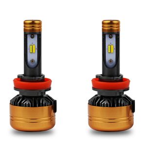 1 Pair Yüksek Kalite Z5 H11 H7 H4 LED Ampul 50 W 5800LM Araç Kiti için LED Lamba Tricolor 3 Renk LED Far 3000K 4300K ​​6000K