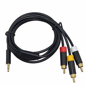 1.8m 3.5mm Male to A/V + L/R Video AV Cable Cord for XBox 360 E video audio cable DHL FEDEX UPS FREE SHIPPING