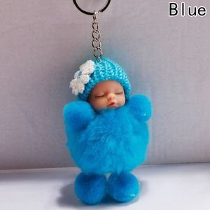 Uyku Bebek Bebek Topu Anahtarlık Araba Anahtarlık Tutucu Çanta Kolye Charm Anahtarlık Peluş Kürk Yeni Sevimli Kadın Anahtarı