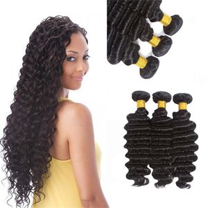 7A Unprocessed Cuticle Aligned Hair Brazilian Deep Wave Weft Remy Human Hair Extensions Peruvian Indian Malaysian Dyeable
