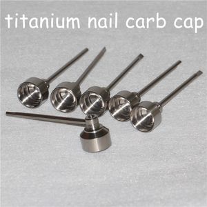 Новый Неуместный Титановый Nail 14 мм 18 мм Женский с CARB CAP Dabber Tools 2 Ti Nails Стеклянные Установки DAB
