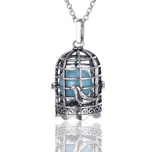 Birdcage shape pregnancy Pendant Necklace Mexican Bola essential oil diffuser necklaces aromatherapy jewelry with Sound ball bell Lockets