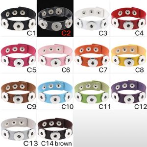 Мода Noosa RVICA Chank Charm Braclets модный браслет привязки 14 цветов искусственная кожа DIY ювелирные изделия оптом